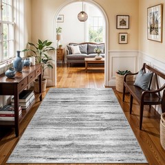 4×5 Area Rugs for Entryway Washable: 4′ x 5′ (Rectangular), Grey
