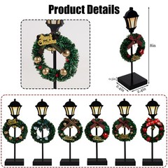 NEROSUN Christmas Table Decorations, 6Pcs 2.4 inches x 8 inches, Lantern