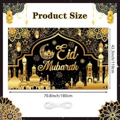 Eid Mubarak Decorations Backdrop Ramadan Kareem Photo Booth Backdrop Eid