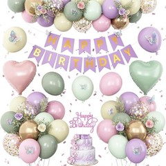 Fairy Birthday Decorations for Women Girls,Fairy Themed Party Pink Green Purple