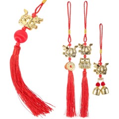 4PCS Chinese Style Tassel Dragon Pendant Dragon Lucky Pendant for Hanging