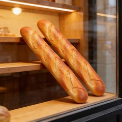 2 PCS Artificial French Bread Fake Loaf Baguette Food Model Photography Prop