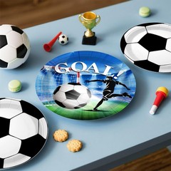 Soccer Party Decorations, All-in-1 Supplies Pack, Includes Plates and Napkins…