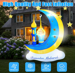 5FT Ramadan Inflatable Eid Mubarak Moon Cloud Star Mosque