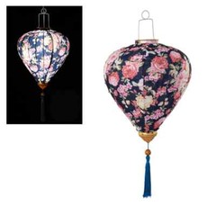 Floral Hanging Lantern Cloth Lantern Chinese New Year Festival Outdoor Decor
