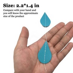 Yzurbu 24 Strings Raindrop Garland Decorations, 24 Count (Pack of 1), Blue