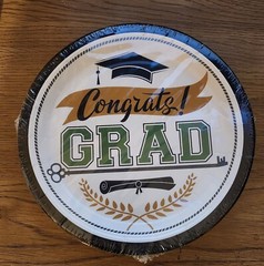 FREE 25 Green Congrats GRAD Congratulations Graduation Desert Plates 2024 US