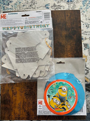 Minions Despicable Me 3 Ct Hanging Swirls Decorations & BIRTHDAY Banner NEW