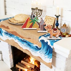 23 PCS Wooden Passover Table Decorations Centerpiece Signs Jewish Pesach Seder