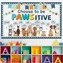 Pet Dog Classroom Bulletin Board Decorations Puppy Dog Paw Bulletin Board Set…