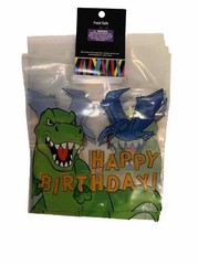 Dinosaur Birthday Party Kit Decorations Banner Treat Bags Dino T Rex