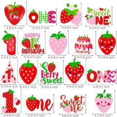 20 PCS Berry First Birthday Hanging Swirls Strawberry Sweet One Streamer