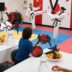 Karate Birthday Table Centerpiece Sticks 16pcs Taekwondo Birthday Party Decor…