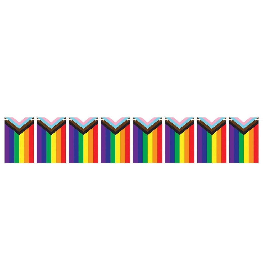 Beistle Pride Flag Pennant Streamer – Rainbow | Party Supply | Decoration
