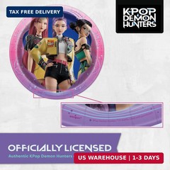 KPop Plates and Napkins – 32 Pack | Dessert-Sized | KPop Demon Hunters Birthday