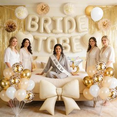 Bachelorette Party Decorations, Sand White Bride To Be Bridal Shower Balloons…