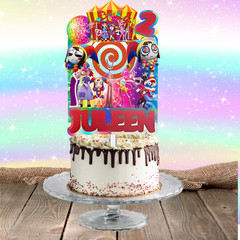 The Amazing Clown Cupcake cake topper happy birthday party supplies decoration