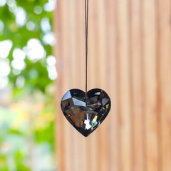 12Pcs 45MM Crystal Heart Suncatcher Rainbow Maker Wedding Party Decr, mix color
