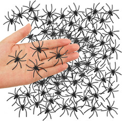 120 Pcs Plastic Fake Spiders Realistic Small Spiders Prank Props Party Decor