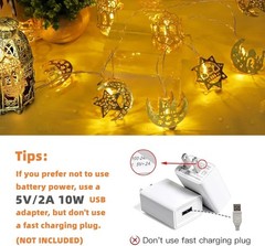 Magical 13FT Star & Moon Twinkle Lights – Ideal for Ramadan Celebrations