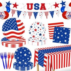 4th of July Decorations, 119PCs Fourth Party 250th Anniversary Patriotic