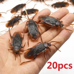 Fake Plastic Cockroaches Halloween Prank Rubber Bugs Joke Toys Gag Props