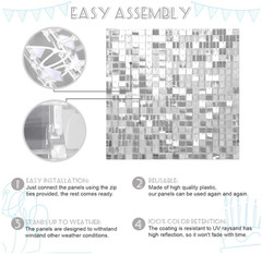 Silver Shimmer Wall Party Backdrop 6ft x 6ft 36pc Square Sequin Shimmer Backdrop