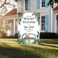 Personalized Baby Shower Welcome Sign, Yard Signs with Stakes Outdoor Lawn Signs