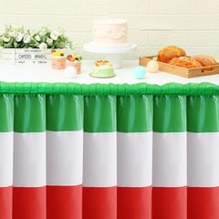 2 Pack Italian Table Skirt Red Green White Table Skirting Mexico Themed Party…