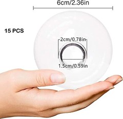 16 Pcs Clear Plastic Fillable Christmas Baubles Ornament, 2.36Inch