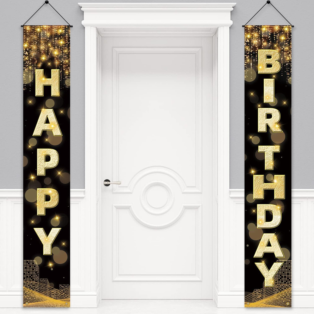 Birthday Decorations Banner, Happy Birthday Door Sign for Men Women Boys Girls I
