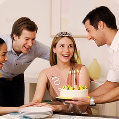 40th Birthday Decorations for Women: Rose Gold Tiara Medium, rose gold