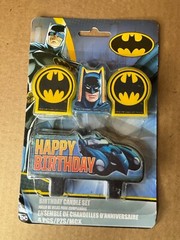 Batman Party Supplies by Design-ware Candles, Button, Party Game & Decoration