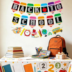 Back to School Decorations Banner for Classroom Teacher Office | First Day of Sc