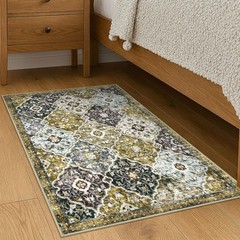 KILOCOCO 2×3 Area Rug, Moroccan Super Soft Entryway Rugs Indoor Vintage Washa…