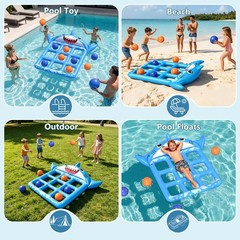 Pool Toys Games for & Adults, 72”x54” Giant Inflatable Floating Pool Tic Tac …