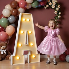 3FT Block Marquee Letters Light Up Letters for Birthday Baby Shower Party Bac…