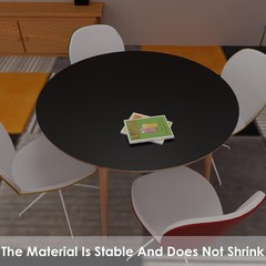 Zinkooat Round Table Pad,1.8mm Thick,Dia.36 Inch,Round Leather Table Cover,Round
