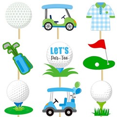 18 PCS Golf Party Centerpiece Sticks Sport Birthday Table Toppers Decor
