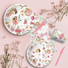 Enchanted Fairy Birthday Party Decorations Set – Plates, Napkins, Cups & More fo