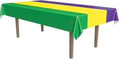 Mardi Gras Plastic Rectangular Tablecover 108″L x 54″W
