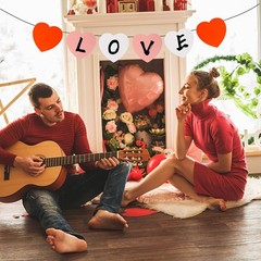 Large Heart Shape Paper CutOuts Double Sided Valentine Day Craft 48 PCS