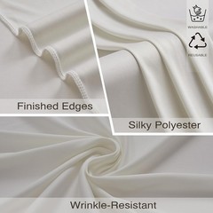 10x10ft Wrinkle Beige Backdrop Curtains for Parties, 2 Panels 5x10ft Silky