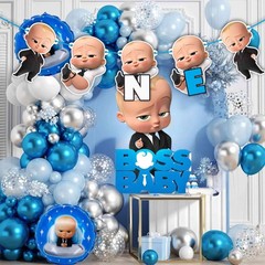 Bby Boss One Banner – First Birthday Party Decoration for Boys and Girls – Du…