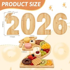 2026 Charcuterie Numbers Fillable Graduation Decorations, Wooden Number Charc…