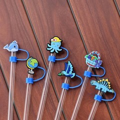 Bulk 10mm Colorful Straw Covers, 50pcs Lot of Cute Different Straw Toppers, D…