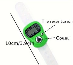 12 pcs Random Color Electronic Digital Finger Ring Tally Counter Prayer Ramadan