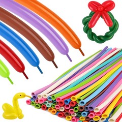 Multi 260 Balloons, 100Pcs Long Balloons for Building Balloon Arches, Skinny …
