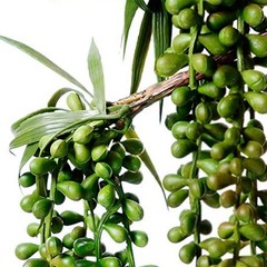 FLIPPED 3 Pack Artificial Plant Succulent Plants Hanging Green&13.7 in, Green