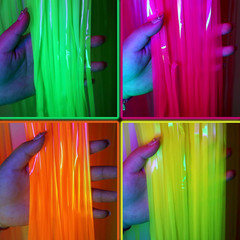 Glow in the Dark Party Supplies, 4Pcs Neon Party Decorations, Fluorescent Green